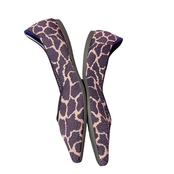 Rothys The Point Violet Giraffe‎ Retired!! Women’s Size 10.5 Safari Animal Print - Picture 9 of 12